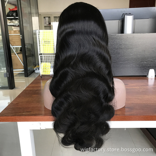 Wholesale 30 inch straight HD Transprent human hair wig, cuticle aligned Brazillian human hair wigs, 100% human hair lace wig